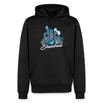 Awesome Trombone Player - Men’s Premium Organic Hoodie - black - Front - Nico (187cm)
