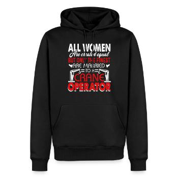 Crane Operator Married A Crane Operator - Men’s Premium Organic Hoodie - black - Front - Nico (187cm)