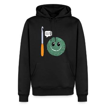 Every day is Crochet day - Crocheting Crocheter - Männer Premium Bio Hoodie - Schwarz - Vorne - Nico (187cm)