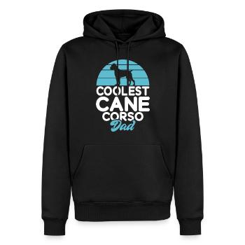 Cane Corso Gifts - Men’s Premium Organic Hoodie - black - Front - Nico (187cm)