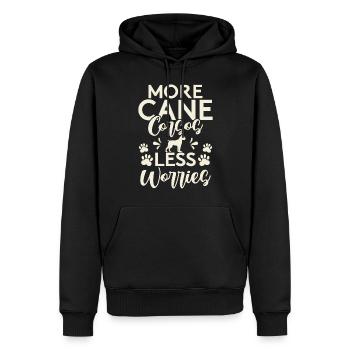 Cane Corso Gifts - Men’s Premium Organic Hoodie - black - Front - Nico (187cm)