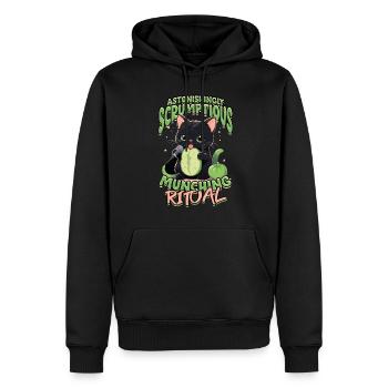ASMR Rituel de grignotage étonnamment délicieux - Sweat à capuche Premium bio Homme - noir - Devant - Nico (187cm)