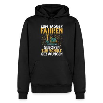 Baggerfahrer Lustige Bauarbeiter Beruf Excavator - Männer Premium Bio Hoodie - Schwarz - Vorne - Nico (187cm)