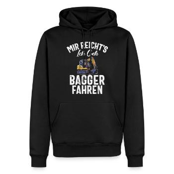 Baggerfahrer Lustige Bauarbeiter Beruf Excavator - Männer Premium Bio Hoodie - Schwarz - Vorne - Nico (187cm)