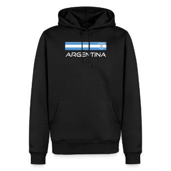 Argentine Cadeau Argentine Drapeau argentin - Sweat à capuche Premium bio Homme - noir - Devant - Nico (187cm)