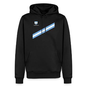 Argentine Cadeau Argentine Drapeau argentin - Sweat à capuche Premium bio Homme - noir - Devant - Nico (187cm)