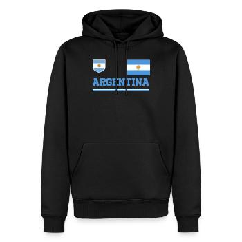 Argentinien Geschenk Argentina Argentine Flagge - Männer Premium Bio Hoodie - Schwarz - Vorne - Nico (187cm)