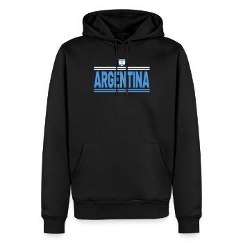 Argentine Cadeau Argentine Drapeau argentin - Sweat à capuche Premium bio Homme - noir - Devant - Nico (187cm)