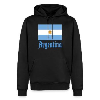 Argentine Cadeau Argentine Drapeau argentin - Sweat à capuche Premium bio Homme - noir - Devant - Nico (187cm)