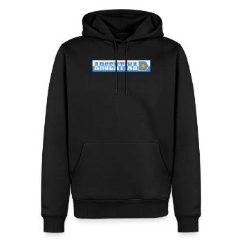 Argentinien Geschenk Argentina Argentine Flagge - Männer Premium Bio Hoodie - Schwarz - Vorne - Nico (187cm)