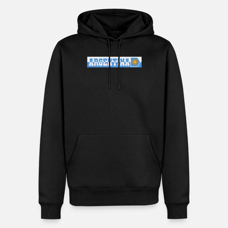 Argentine Cadeau Argentine Drapeau argentin - Sweat à capuche Premium bio Homme - noir