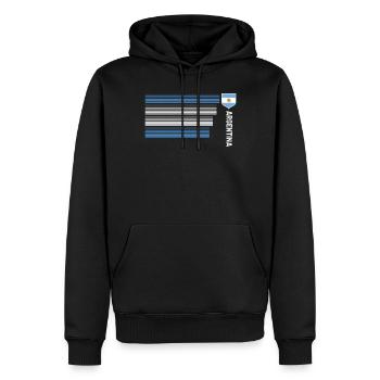 Argentinien Geschenk Argentina Argentine Flagge - Männer Premium Bio Hoodie - Schwarz - Vorne - Nico (187cm)