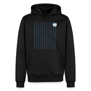 Argentine Cadeau Argentine Drapeau argentin - Sweat à capuche Premium bio Homme - noir - Devant - Nico (187cm)