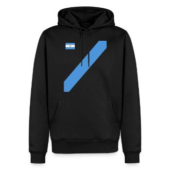 Argentinien Geschenk Argentina Argentine Flagge - Männer Premium Bio Hoodie - Schwarz - Vorne - Nico (187cm)