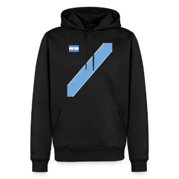 Argentine Cadeau Argentine Drapeau argentin - Sweat à capuche Premium bio Homme - noir - Devant - Nico (187cm)