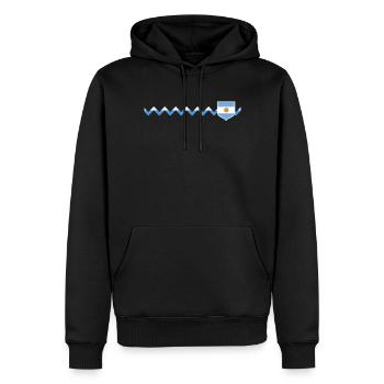 Argentinien Geschenk Argentina Argentine Flagge - Männer Premium Bio Hoodie - Schwarz - Vorne - Nico (187cm)