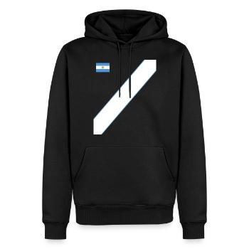 Argentinien Geschenk Argentina Argentine Flagge - Männer Premium Bio Hoodie - Schwarz - Vorne - Nico (187cm)