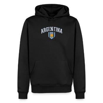 Argentinien Geschenk Argentina Argentine Flagge - Männer Premium Bio Hoodie - Schwarz - Vorne - Nico (187cm)
