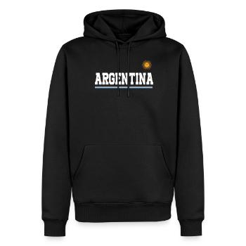Argentine Cadeau Argentine Drapeau argentin - Sweat à capuche Premium bio Homme - noir - Devant - Nico (187cm)