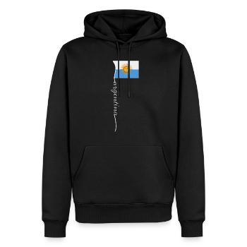 Argentinien Geschenk Argentina Argentine Flagge - Männer Premium Bio Hoodie - Schwarz - Vorne - Nico (187cm)
