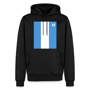 Argentine Cadeau Argentine Drapeau argentin - Sweat à capuche Premium bio Homme - noir - Devant - Nico (187cm)