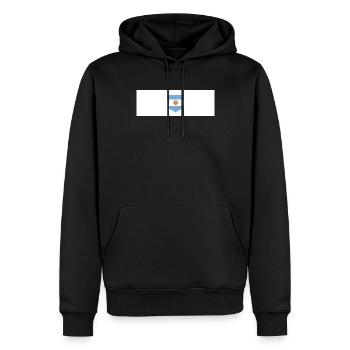 Argentinien Geschenk Argentina Argentine Flagge - Männer Premium Bio Hoodie - Schwarz - Vorne - Nico (187cm)