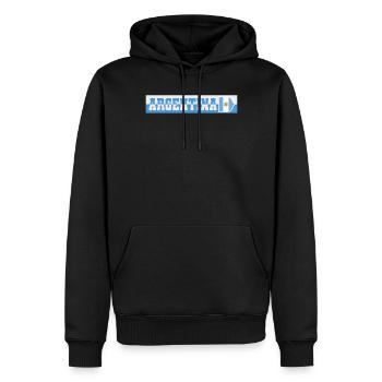 Argentinien Geschenk Argentina Argentine Flagge - Männer Premium Bio Hoodie - Schwarz - Vorne - Nico (187cm)