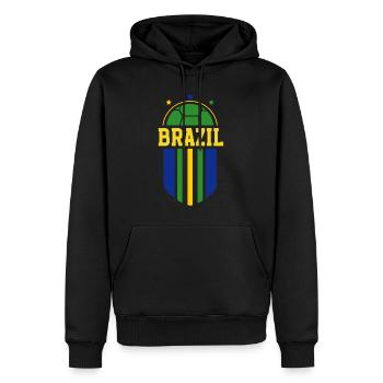 Brésil Brésil Maillot brésilien Rio de Janeiro - Sweat à capuche Premium bio Homme - noir - Devant - Nico (187cm)