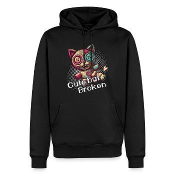 Mentaler Psychopath Niedlich Aber Kaputt - Männer Premium Bio Hoodie - Schwarz - Vorne - Nico (187cm)