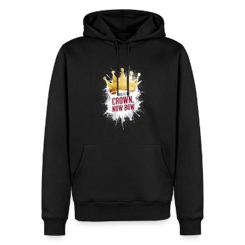 This is my crown now bow / Funny Saying - Men’s Premium Organic Hoodie - black - Front - Nico (187cm)