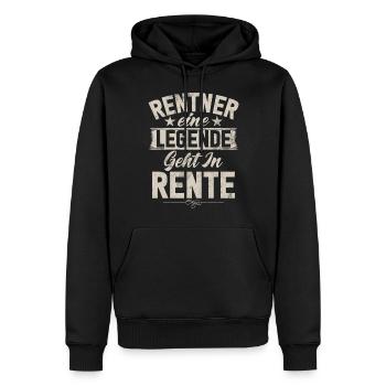 Legende Ruhestand Lustiges Motiv Rentner - Männer Premium Bio Hoodie - Schwarz - Vorne - Nico (187cm)