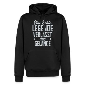 Legende Ruhestand Lustiges Motiv Rentner - Männer Premium Bio Hoodie - Schwarz - Vorne - Nico (187cm)