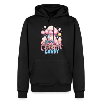 Zuckerwatte Life's A Cotton Candy - Männer Premium Bio Hoodie - Schwarz - Vorne - Nico (187cm)