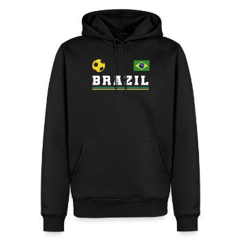 Brasilien Brazil shirt Brasilianer Rio de Janeirao - Männer Premium Bio Hoodie - Schwarz - Vorne - Nico (187cm)