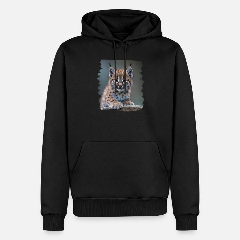 Bobcats Rotluchse Rotluchs Luchs - Männer Premium Bio Hoodie - Schwarz