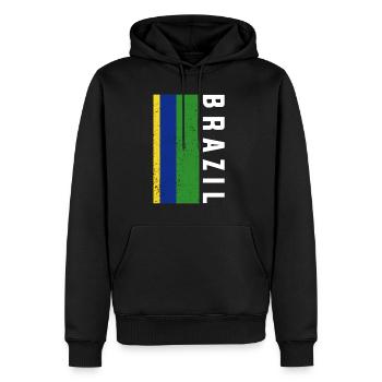 Brasilien Brazil shirt Brasilianer Rio de Janeirao - Männer Premium Bio Hoodie - Schwarz - Vorne - Nico (187cm)