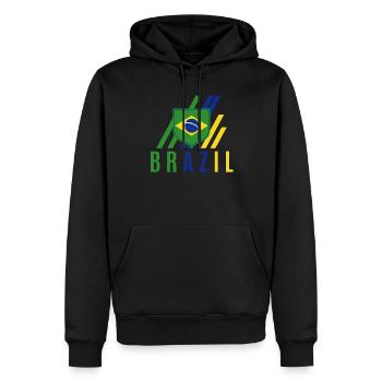 Brasilien Brazil shirt Brasilianer Rio de Janeirao - Männer Premium Bio Hoodie - Schwarz - Vorne - Nico (187cm)