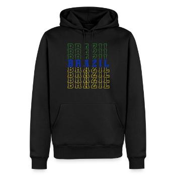 Brésil Brésil Maillot brésilien Rio de Janeiro - Sweat à capuche Premium bio Homme - noir - Devant - Nico (187cm)