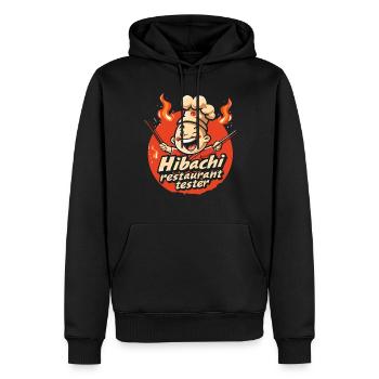 Hibachi Teppanyaki Bbq Japanische Küche - Männer Premium Bio Hoodie - Schwarz - Vorne - Nico (187cm)