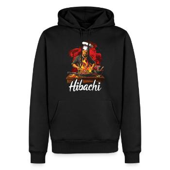Hibachi Teppanyaki Bbq Japanische Küche - Männer Premium Bio Hoodie - Schwarz - Vorne - Nico (187cm)