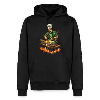 Hibachi Teppanyaki Bbq Japanische Küche - Männer Premium Bio Hoodie - Schwarz - Vorne - Nico (187cm)