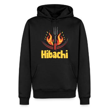 Hibachi Teppanyaki Bbq Japanische Küche - Männer Premium Bio Hoodie - Schwarz - Vorne - Nico (187cm)
