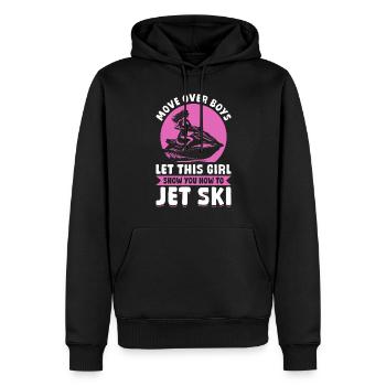 Déplacez-vous les garçons, laissez cette fille vous montrer comment faire du jetsk - Sweat à capuche Premium bio Homme - noir - Devant - Nico (187cm)