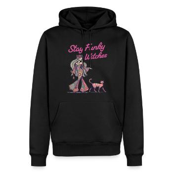 Lustiger Hexen Spruch Katzenliebhaber Hexe - Männer Premium Bio Hoodie - Schwarz - Vorne - Nico (187cm)