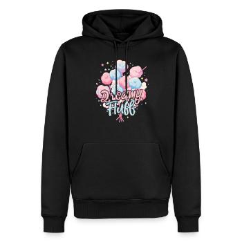 Barbe à papa Duvet de rêve - Sweat à capuche Premium bio Homme - noir - Devant - Nico (187cm)