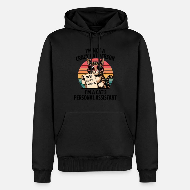 Drôle de dicton de chat - Sweat à capuche Premium bio Homme - noir