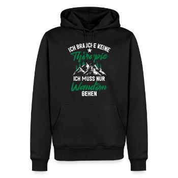 Berge Natur Bergsteigen Alpen Klettern Wandern - Männer Premium Bio Hoodie - Schwarz - Vorne - Nico (187cm)