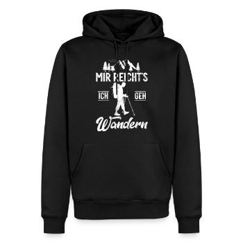 Berge Natur Bergsteigen Alpen Klettern Wandern - Männer Premium Bio Hoodie - Schwarz - Vorne - Nico (187cm)