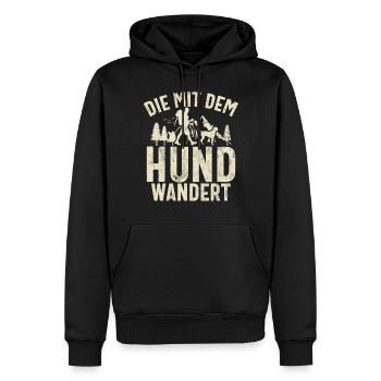 Berge Natur Bergsteigen Alpen Klettern Wandern - Männer Premium Bio Hoodie - Schwarz - Vorne - Nico (187cm)