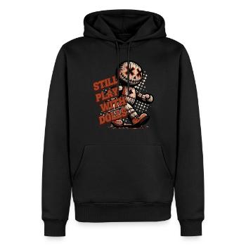 Poupée vaudou Creepy Party Design effrayant - Sweat à capuche Premium bio Homme - noir - Devant - Nico (187cm)